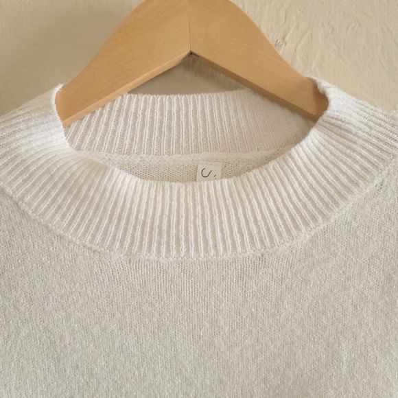 Stylus, Crew Neck Long Sleeve Pullover Sweater, Grey and Ivory, Size Small - Picture 2 of 8